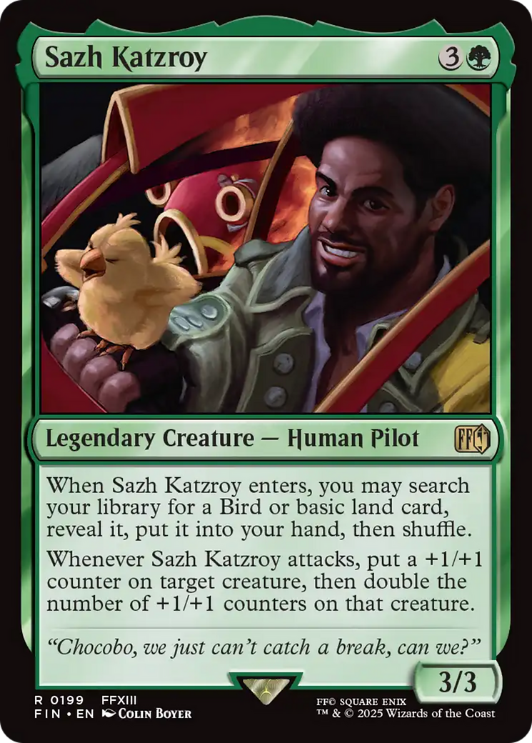 Sazh Katzroy (FIN-199) [FINAL FANTASY] Foil MTG Single Wizards of the Coast
