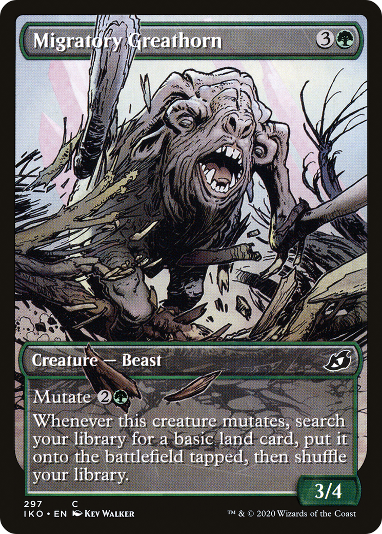 Migratory Greathorn (IKO-297) [Ikoria: Lair of Behemoths] (Showcase) Foil MTG Single Wizards of the Coast