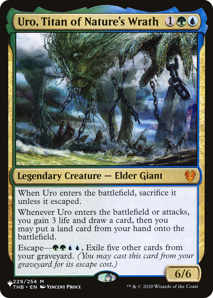 Uro, Titan of Nature's Wrath (LIST-229/254) [Mystery Booster] The List MTG Single Wizards of the Coast