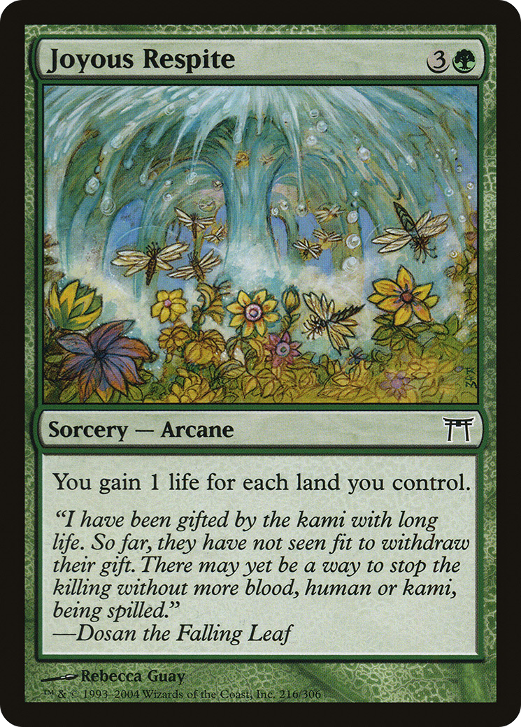 Joyous Respite (CHK-216) [Champions of Kamigawa] Foil MTG Single Wizards of the Coast