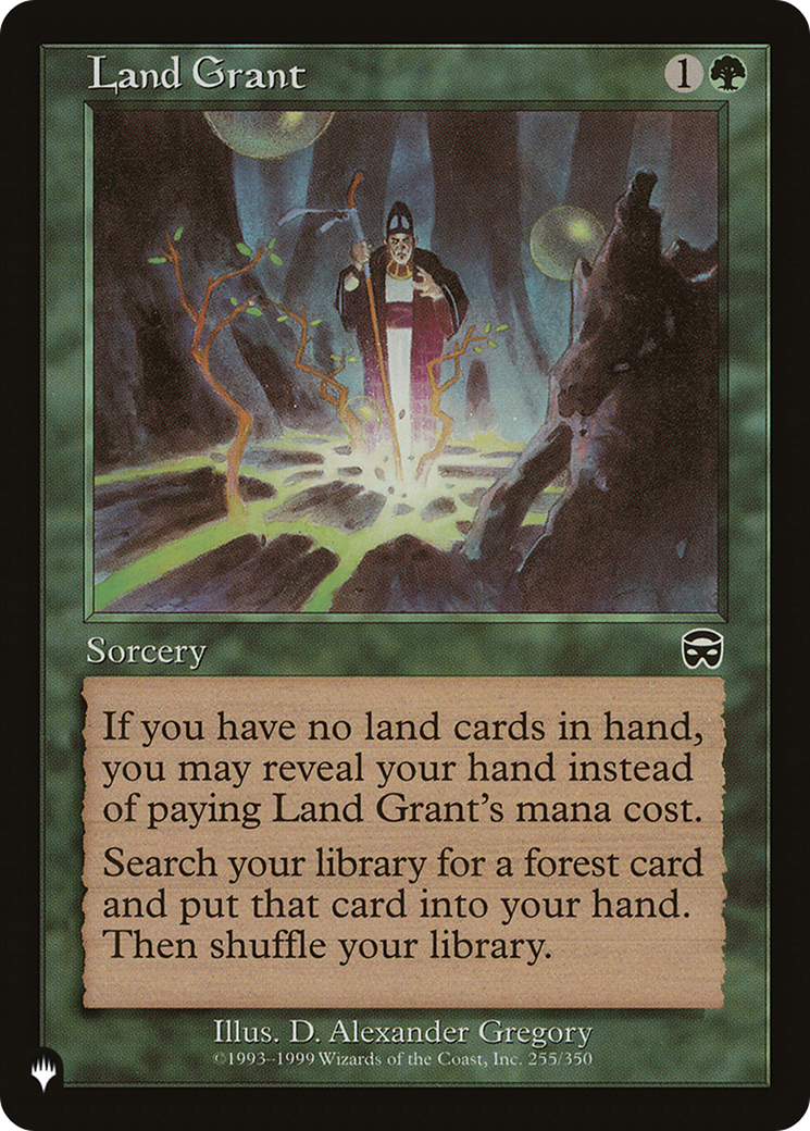 Land Grant (LIST-MMQ-255) [Mystery Booster] The List MTG Single Wizards of the Coast