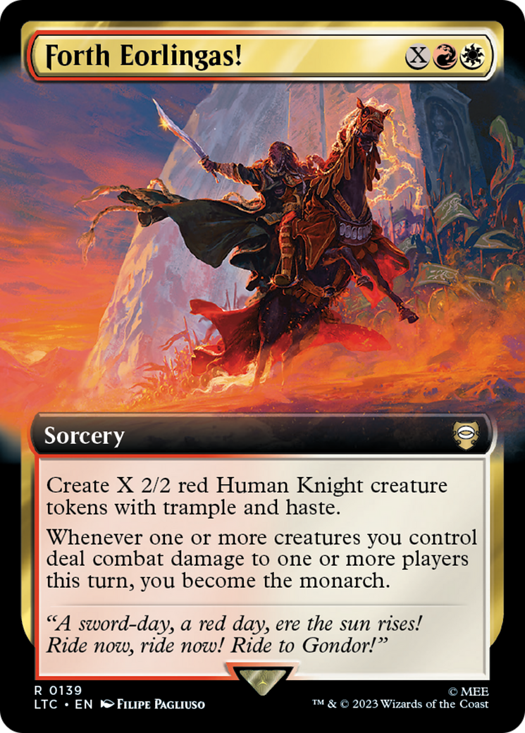 Forth Eorlingas! (LTC-139) [Tales of Middle-earth Commander] (Extended Art) MTG Single Wizards of the Coast
