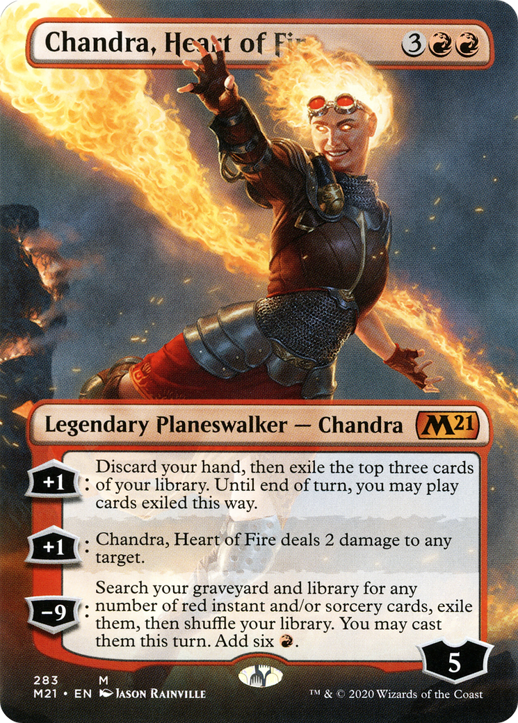 Chandra, Heart of Fire (M21-283) [Core Set 2021] (Borderless) Foil MTG Single Wizards of the Coast