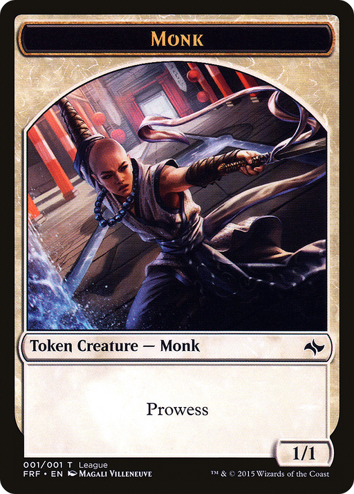 Monk Token (LEP-016) [Tokens] League Tokens 2015 MTG Single Wizards of the Coast