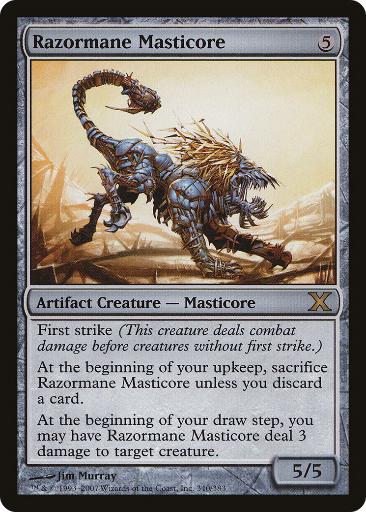 Razormane Masticore (10E-340) [Tenth Edition] MTG Single Wizards of the Coast