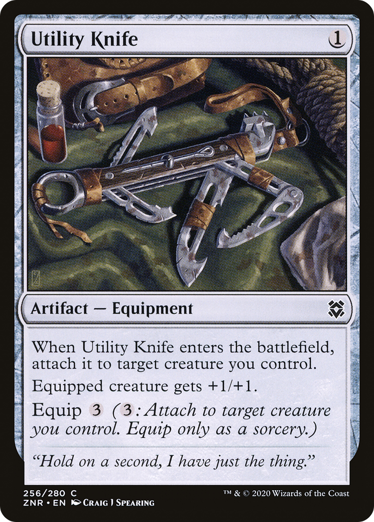 Utility Knife (ZNR-256) [Zendikar Rising] Foil MTG Single Wizards of the Coast