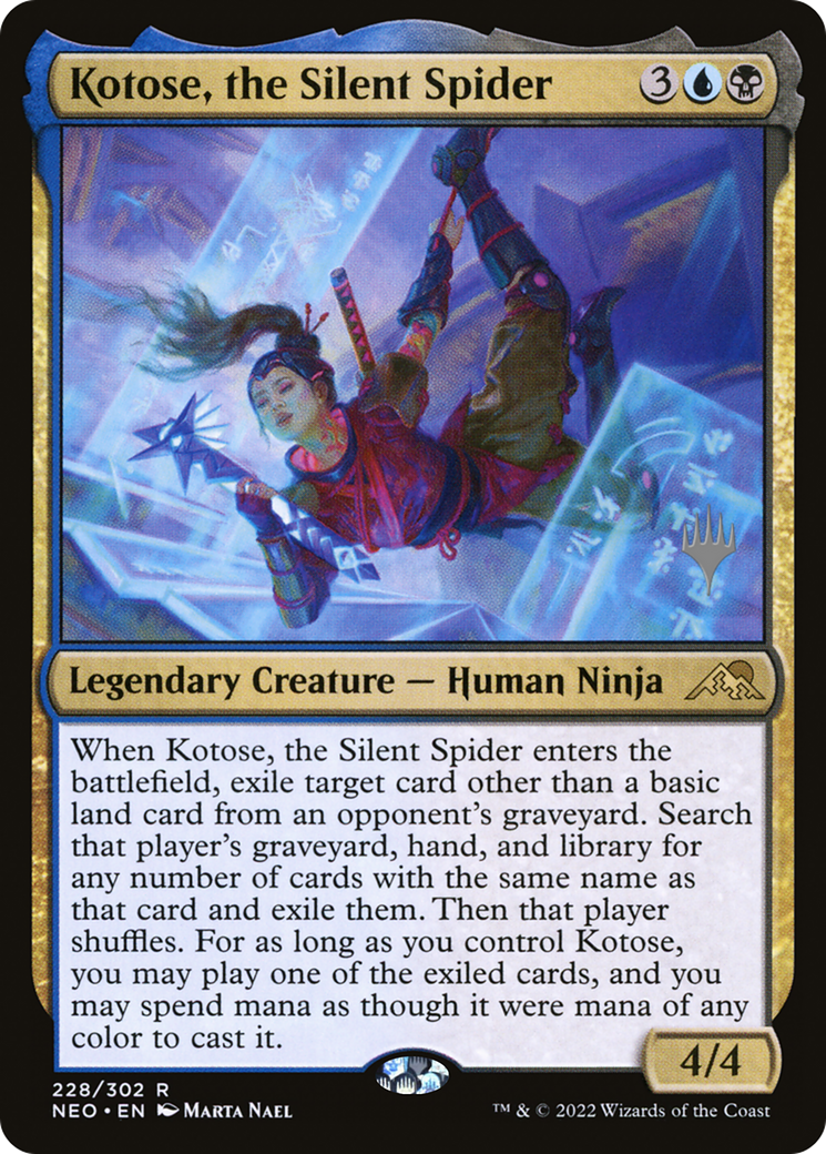 Kotose, the Silent Spider (PPNEO-228P) [Kamigawa: Neon Dynasty Promos] Foil MTG Single Wizards of the Coast