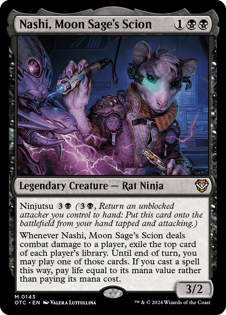 Nashi, Moon Sage's Scion (OTC-143) [Outlaws of Thunder Junction Commander] MTG Single Wizards of the Coast