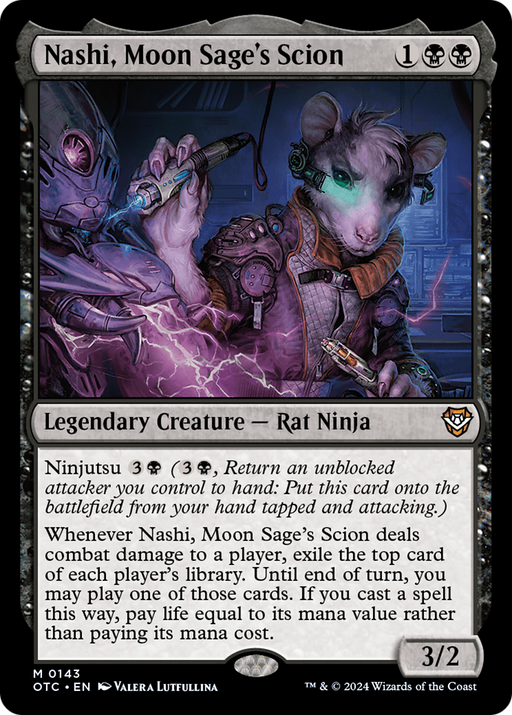 Nashi, Moon Sage's Scion (OTC-143) [Outlaws of Thunder Junction Commander] MTG Single Wizards of the Coast