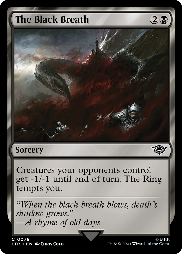 The Black Breath (LTR-078) [The Lord of the Rings: Tales of Middle-earth] MTG Single Wizards of the Coast
