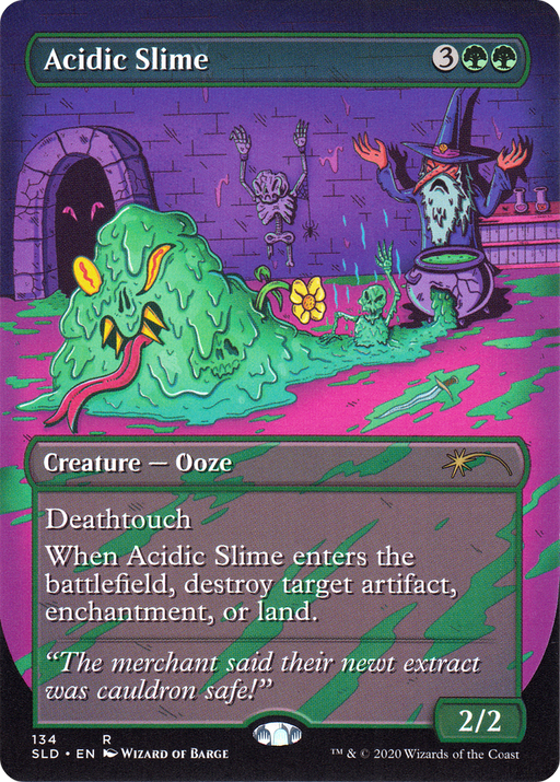 Acidic Slime (SLD-134) [Secret Lair] Drop (Borderless) MTG Single Wizards of the Coast