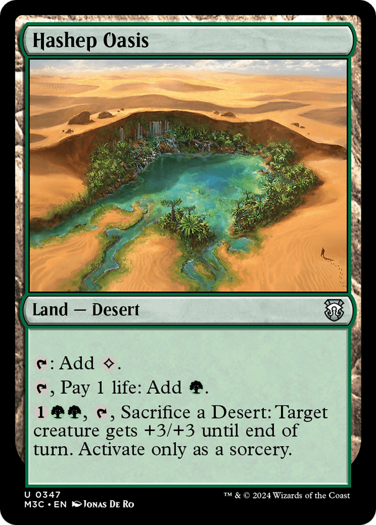 Hashep Oasis (M3C-347) [Modern Horizons 3 Commander] MTG Single Wizards of the Coast
