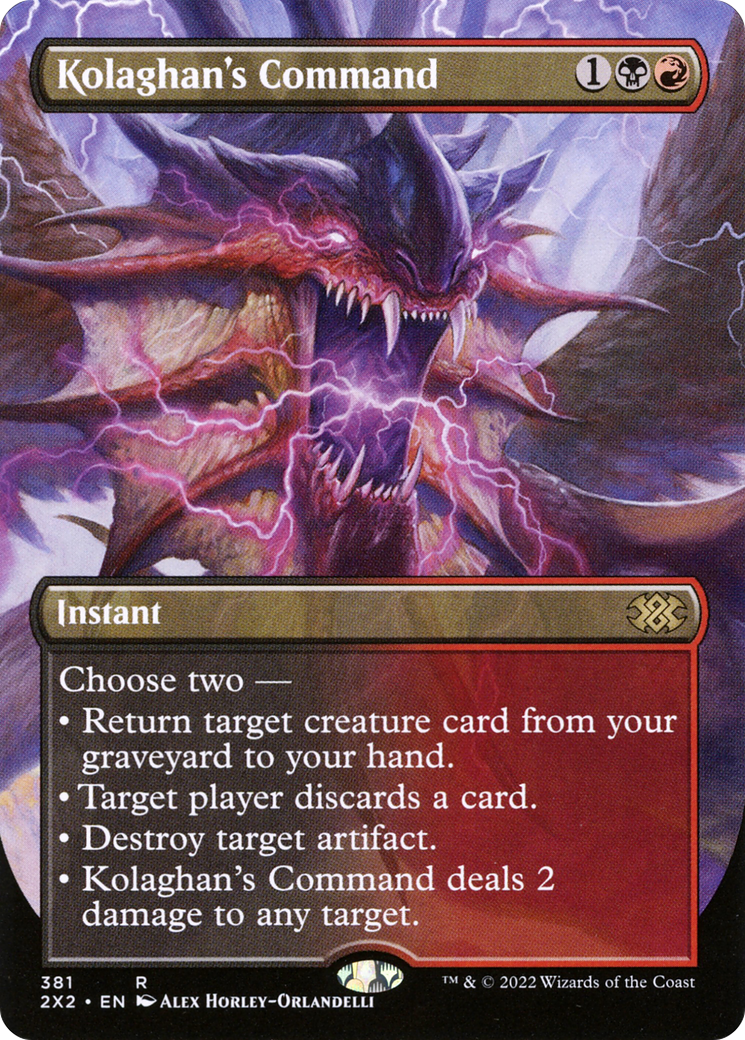 Kolaghan's Command (2X2-381) [Double Masters 2022] (Borderless) Foil MTG Single Wizards of the Coast