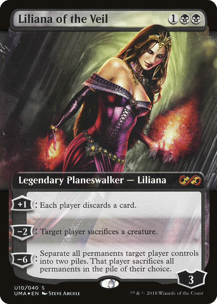 Liliana of the Veil (UMA:BT-U10) [Ultimate Box Topper] (Extended Art) Foil MTG Single Wizards of the Coast