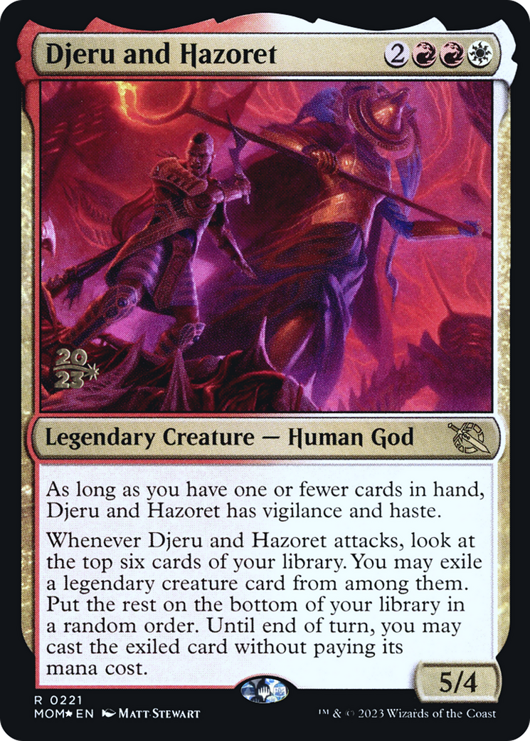Djeru and Hazoret (PRE-221) [March of the Machine Promos] Foil MTG Single Wizards of the Coast
