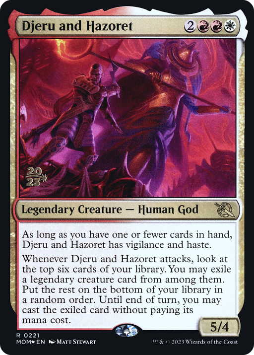 Djeru and Hazoret (PRE-221) [March of the Machine Promos] Foil MTG Single Wizards of the Coast