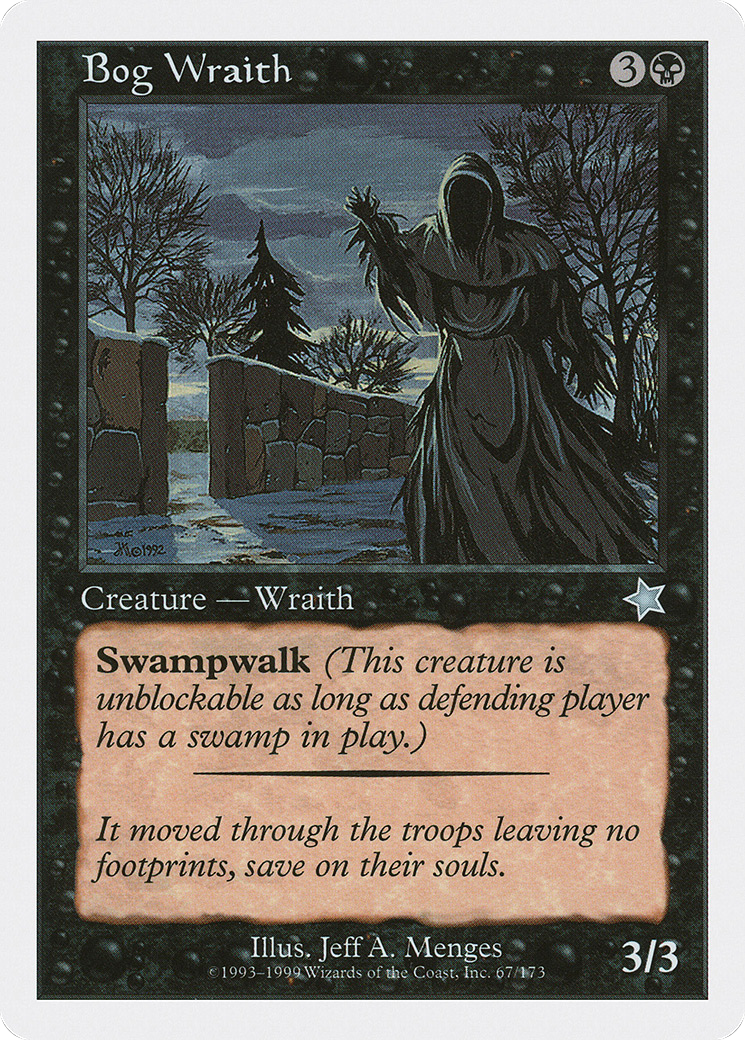 Bog Wraith (S99-067) [Misc] Starter 1999 MTG Single Wizards of the Coast