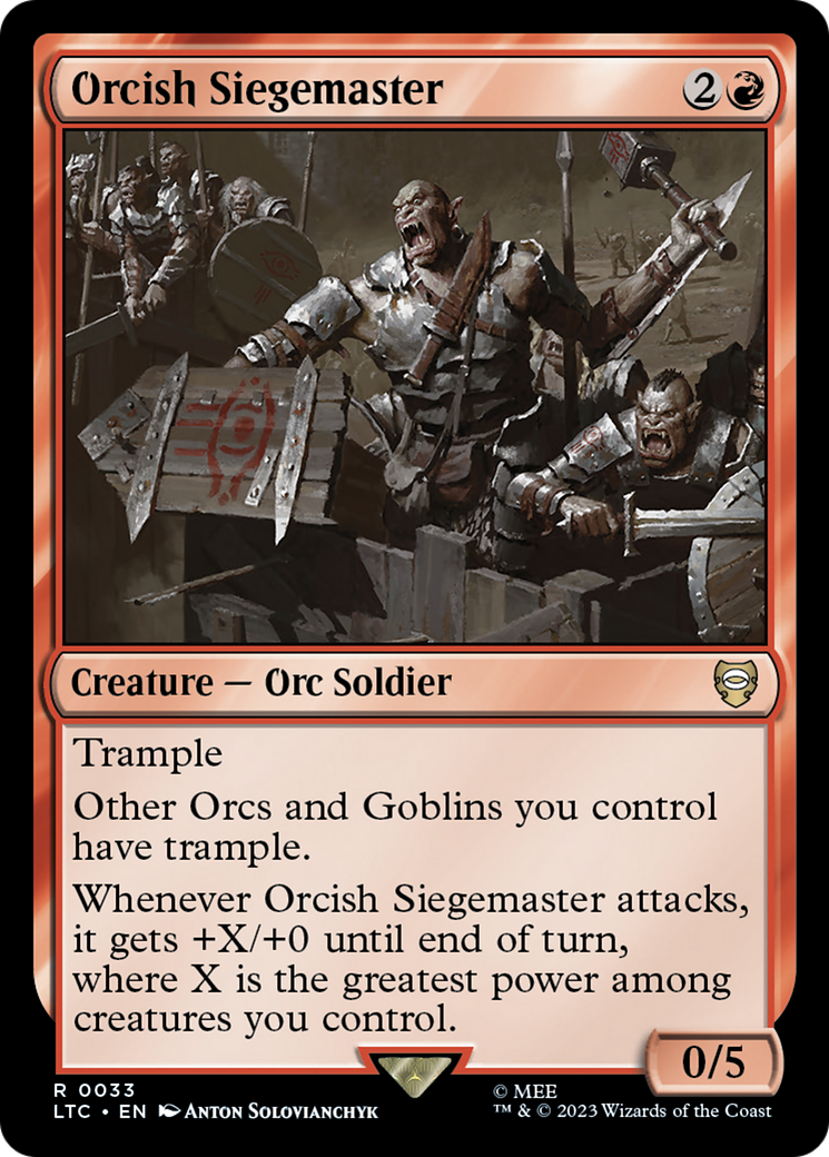 Orcish Siegemaster (LTC-033) [Tales of Middle-earth Commander] MTG Single Wizards of the Coast