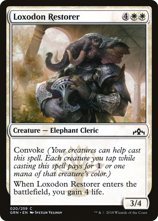 Loxodon Restorer (GRN-020) [Guilds of Ravnica] MTG Single Wizards of the Coast