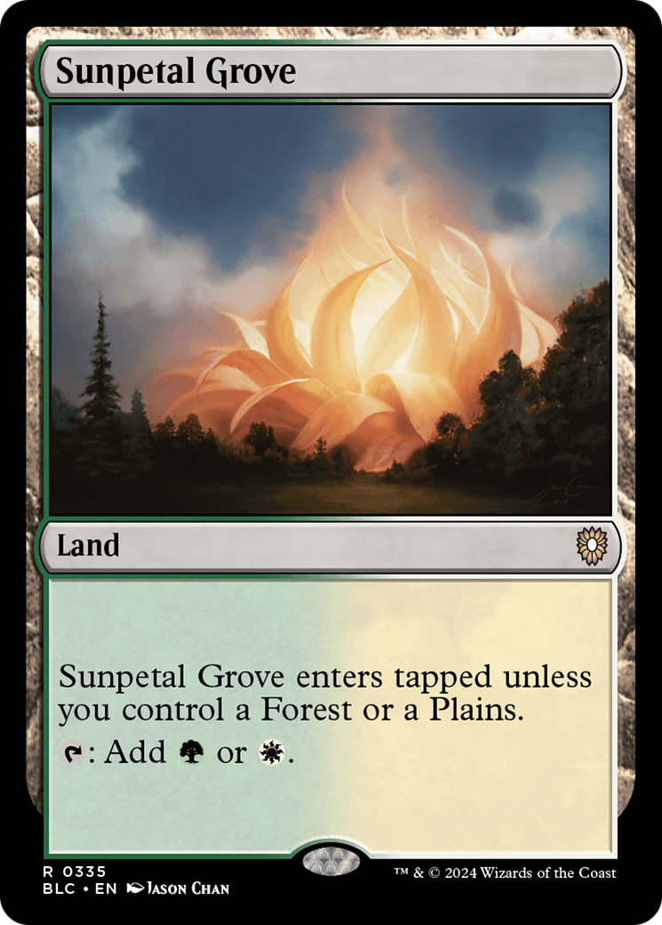 Sunpetal Grove (BLC-335) [Bloomburrow Commander] MTG Single Wizards of the Coast