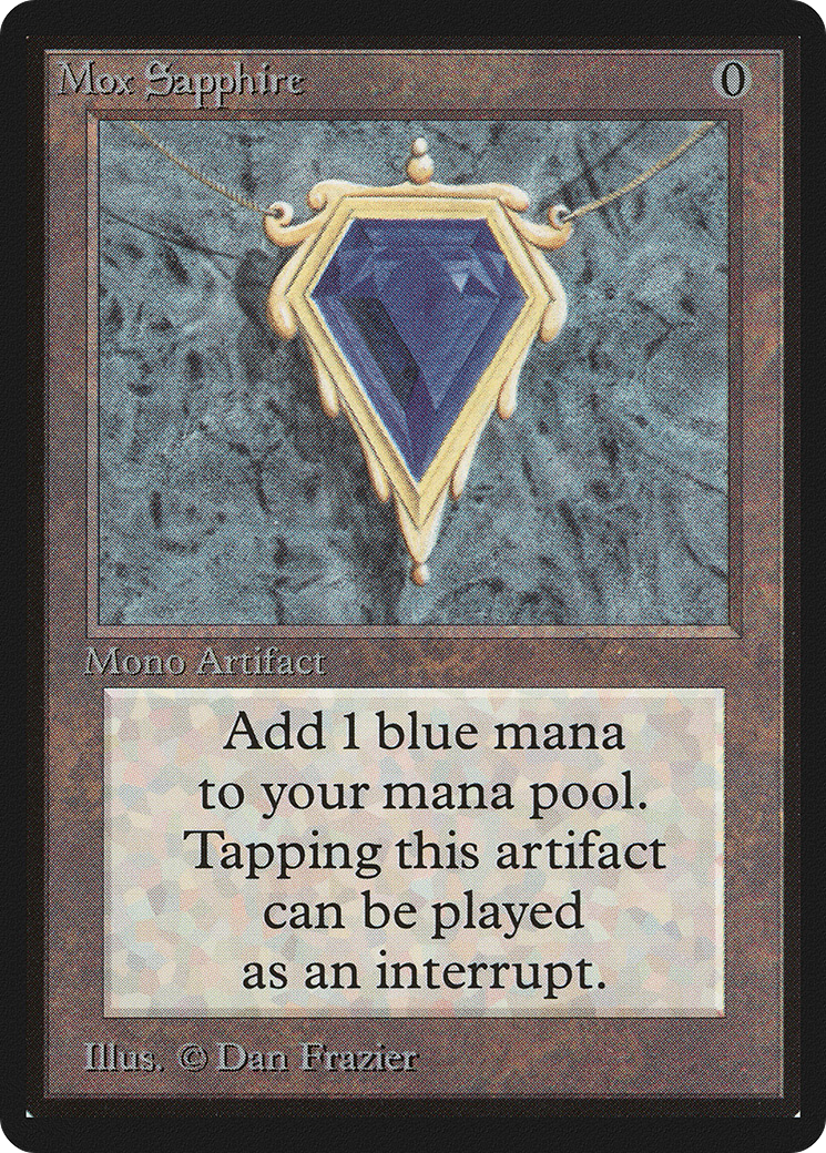 Mox Sapphire (LEB-266) [Oldschool] Limited Edition Beta MTG Single Wizards of the Coast