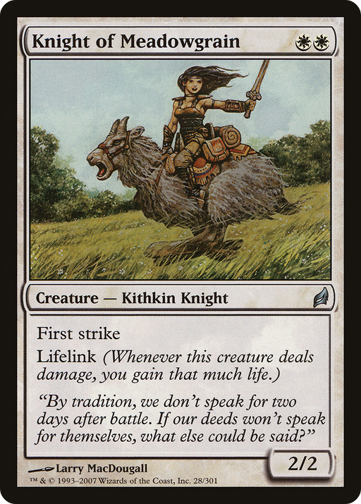 Knight of Meadowgrain (LRW-028) [Lorwyn] MTG Single Wizards of the Coast