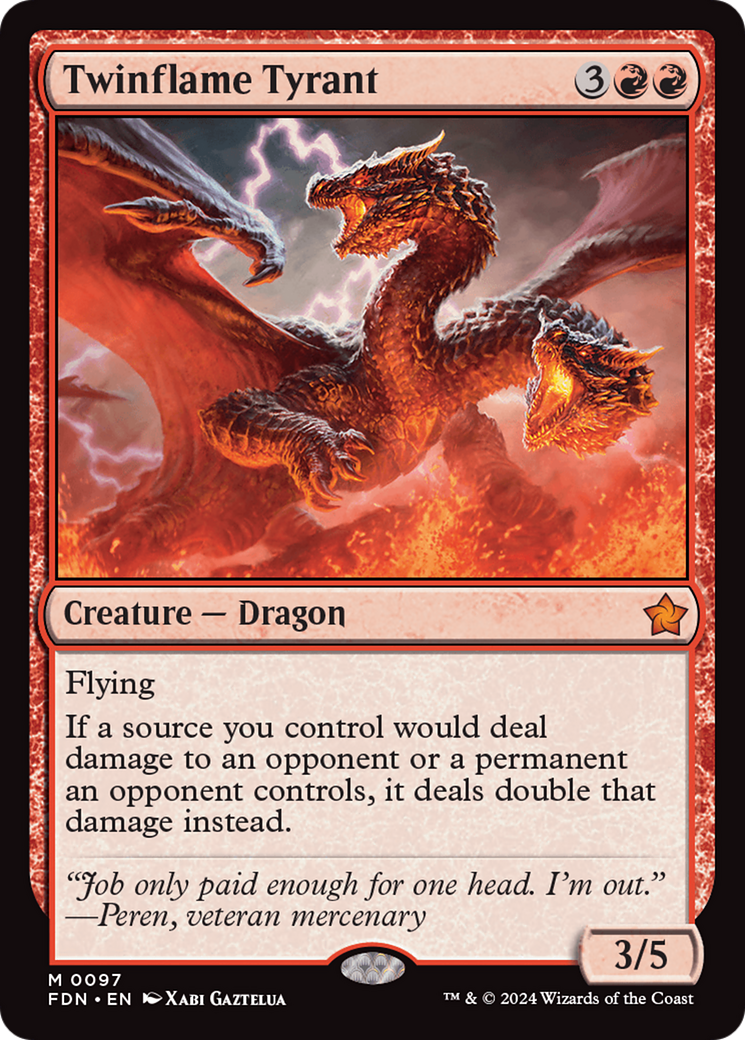 Twinflame Tyrant (FDN-097) [Foundations] Foil MTG Single Wizards of the Coast