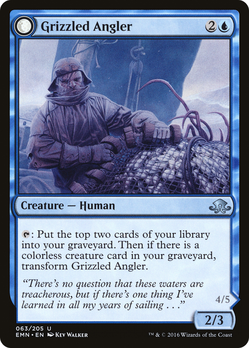 Grizzled Angler // Grisly Anglerfish (EMN-063) [Eldritch Moon] MTG Single Wizards of the Coast
