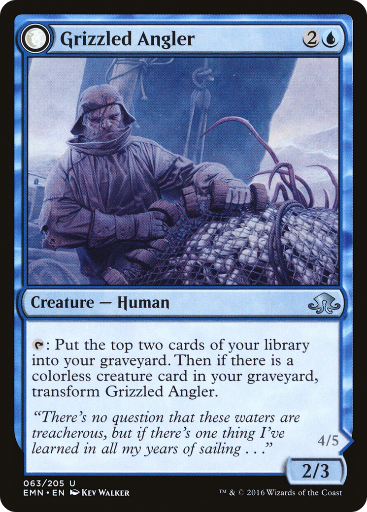 Grizzled Angler // Grisly Anglerfish (EMN-063) [Eldritch Moon] Foil MTG Single Wizards of the Coast