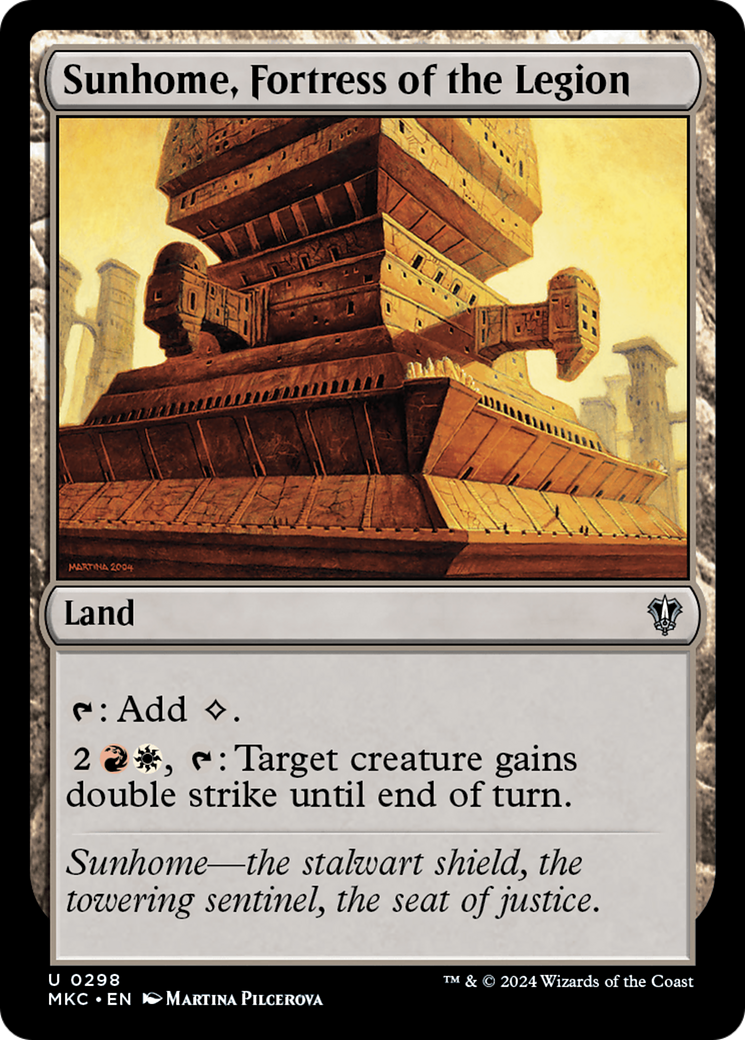 Sunhome, Fortress of the Legion (MKC-298) [Murders at Karlov Manor Commander] MTG Single Wizards of the Coast