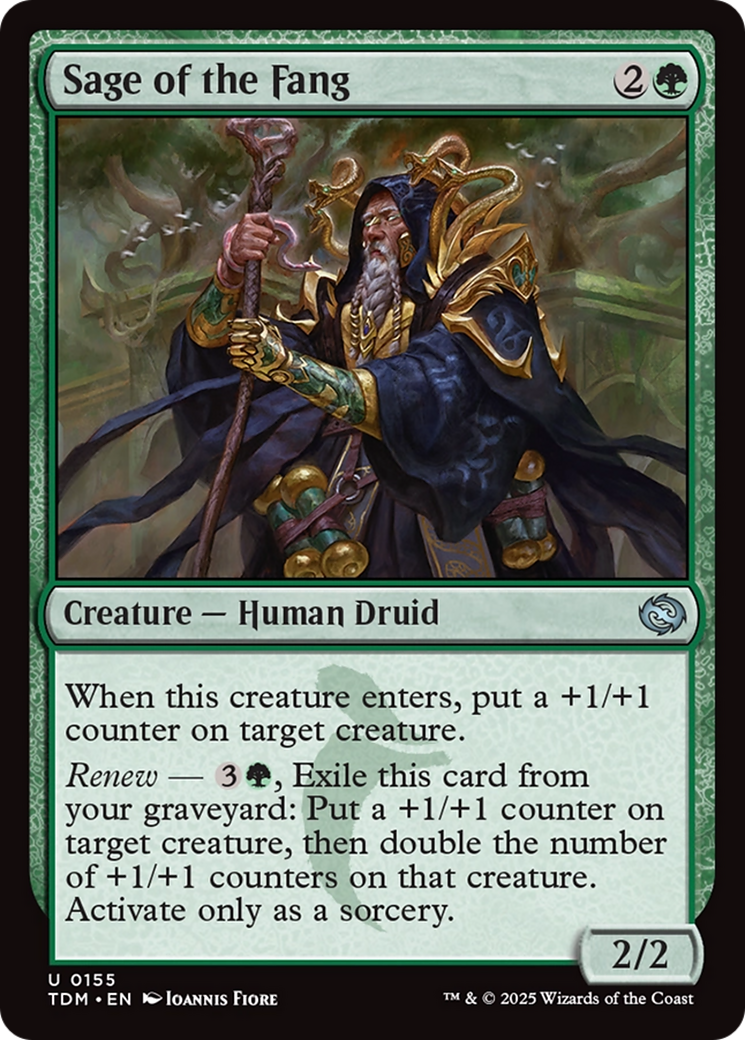 Sage of the Fang (TDM-155) [Tarkir: Dragonstorm] Foil MTG Single Wizards of the Coast