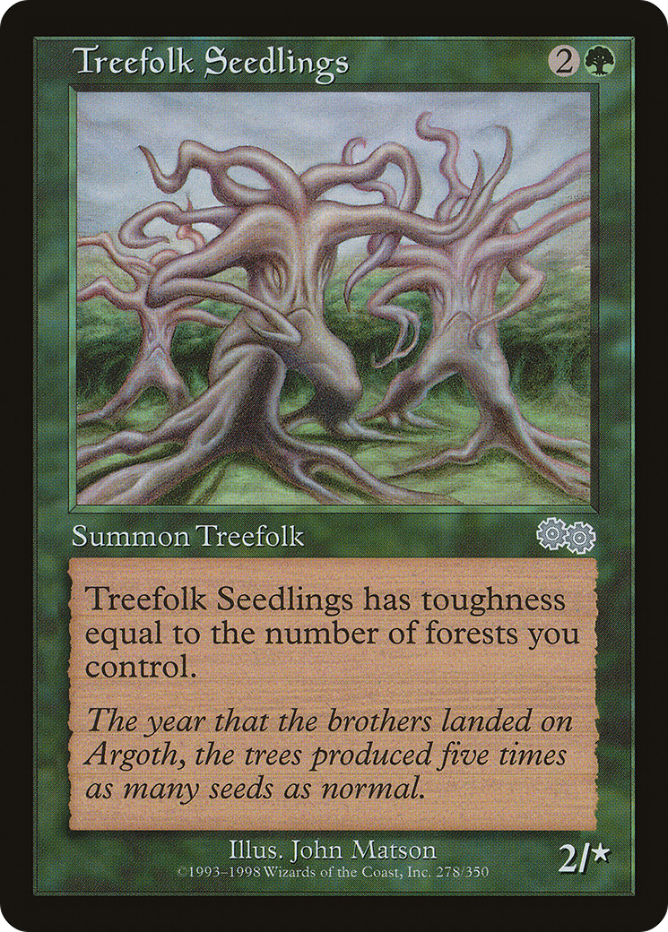 Treefolk Seedlings (USG-278) [Urza's Saga] MTG Single Wizards of the Coast