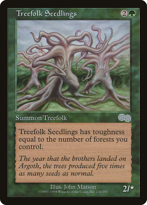 Treefolk Seedlings (USG-278) [Urza's Saga] MTG Single Wizards of the Coast