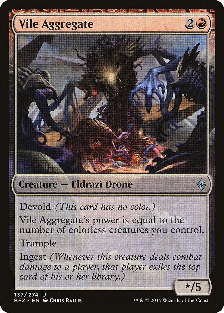 Vile Aggregate (BFZ-137) [Battle for Zendikar] MTG Single Wizards of the Coast