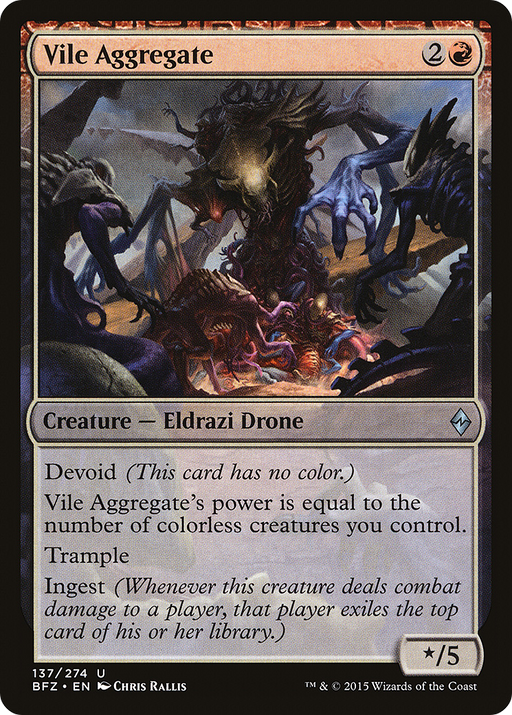 Vile Aggregate (BFZ-137) [Battle for Zendikar] MTG Single Wizards of the Coast