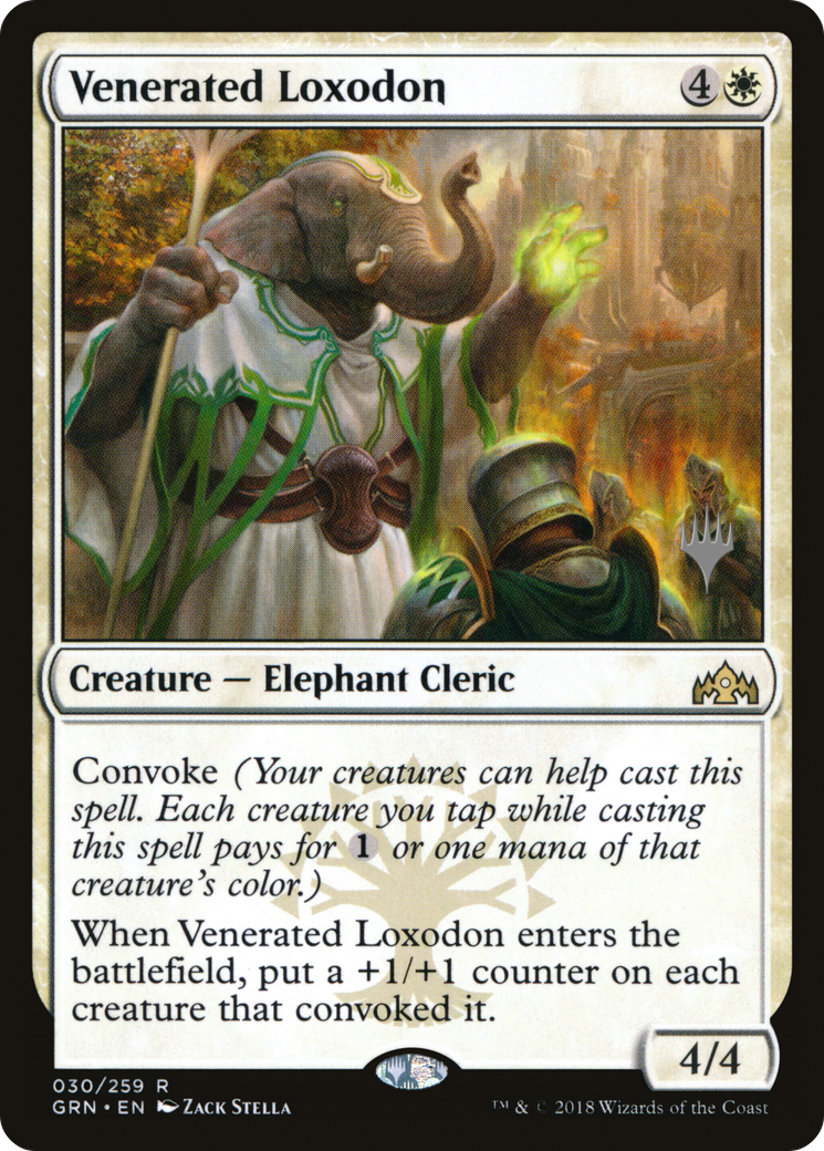 Venerated Loxodon (PPTHB-030) [Guilds of Ravnica Promos] MTG Single Wizards of the Coast