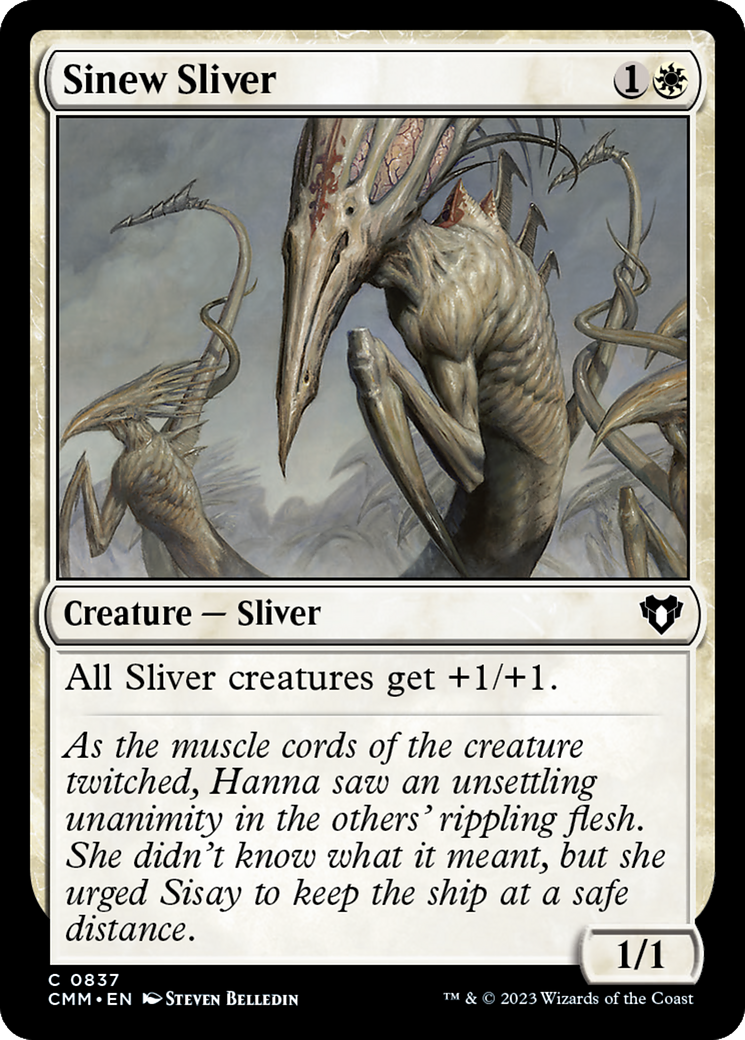 Sinew Sliver (CMM-837) [Commander Masters] MTG Single Wizards of the Coast