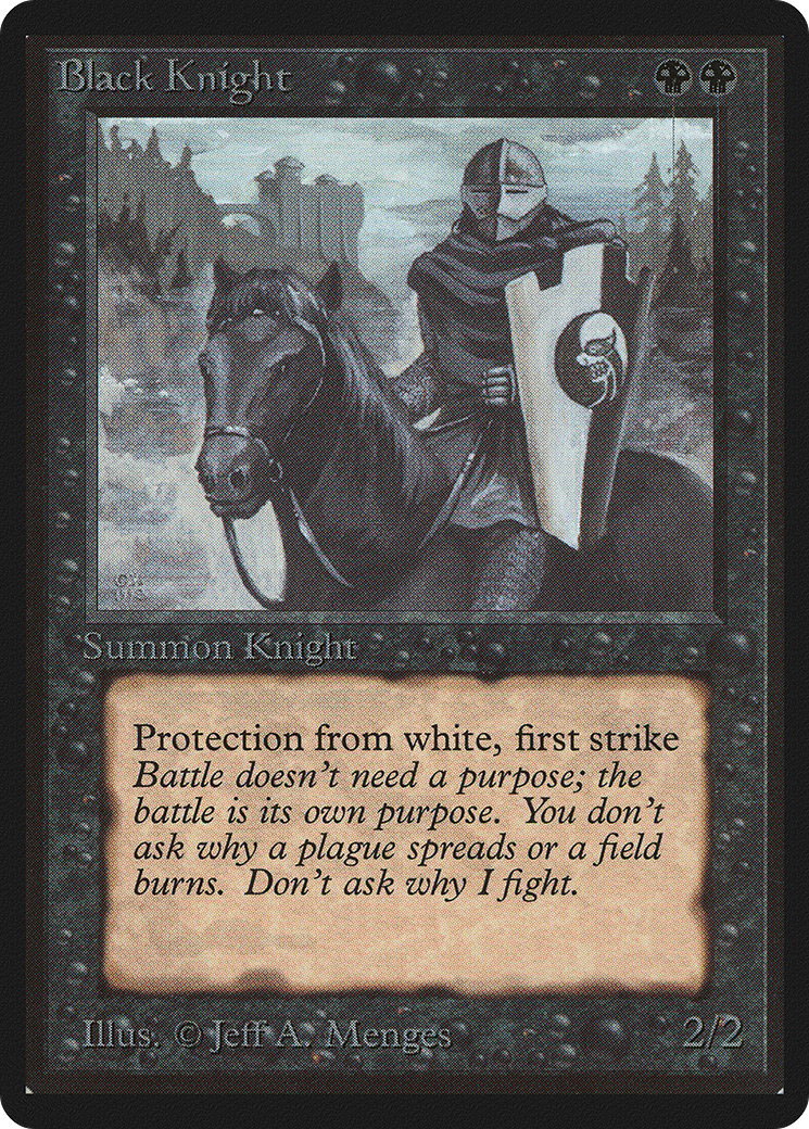 Black Knight (LEB-) [Oldschool] Limited Edition Beta MTG Single Wizards of the Coast