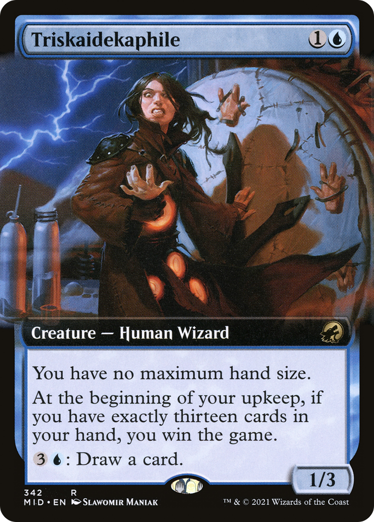 Triskaidekaphile (MID-342) [Innistrad: Midnight Hunt] (Extended Art) Foil MTG Single Wizards of the Coast