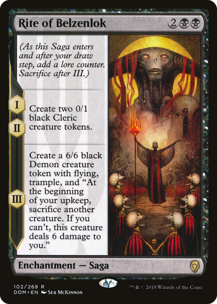 Rite of Belzenlok (DOM-102) [Dominaria] Foil MTG Single Wizards of the Coast