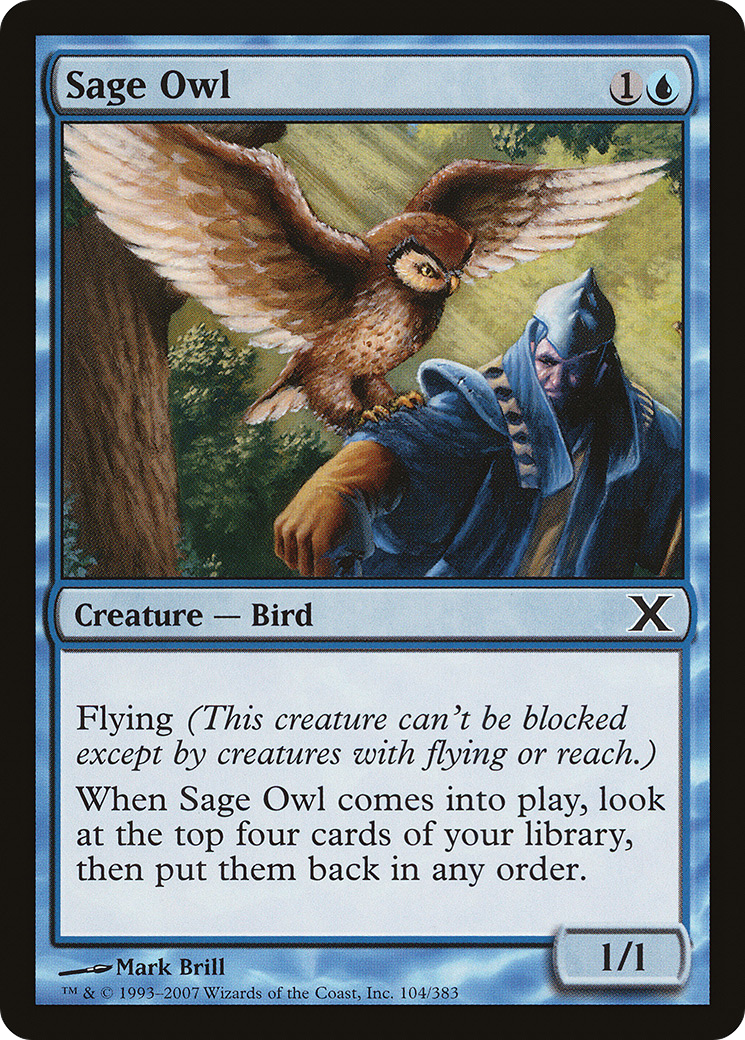 Sage Owl (10E-104) [Tenth Edition] MTG Single Wizards of the Coast