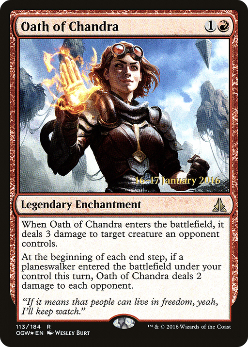 Oath of Chandra (PRE-113) [Oath of the Gatewatch Promos] Foil MTG Single Wizards of the Coast