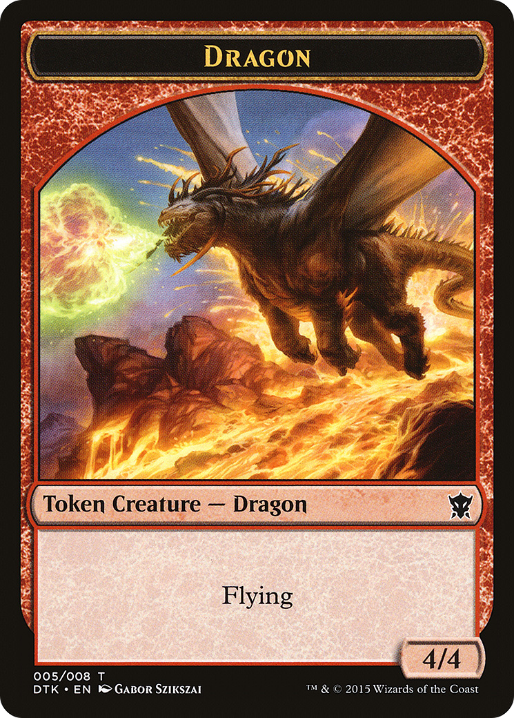 Dragon Token (DTK-005) [Tokens] Dragons of Tarkir Tokens MTG Single Wizards of the Coast