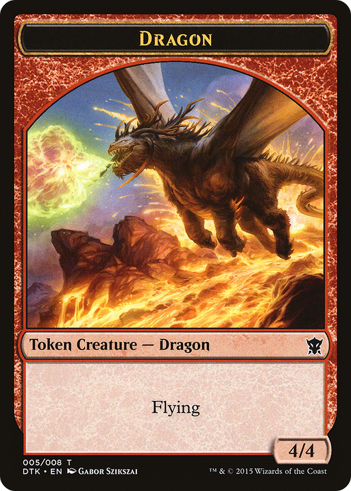 Dragon Token (DTK-005) [Tokens] Dragons of Tarkir Tokens MTG Single Wizards of the Coast