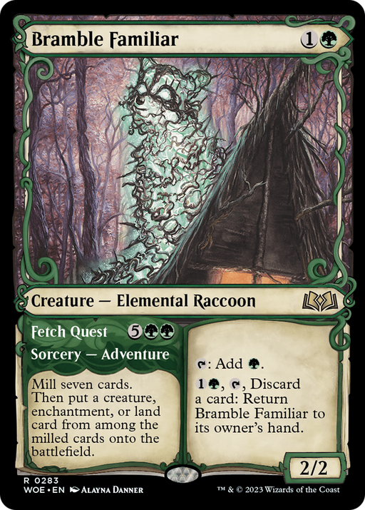 Bramble Familiar (WOE-283) [Wilds of Eldraine] (Showcase) MTG Single Wizards of the Coast