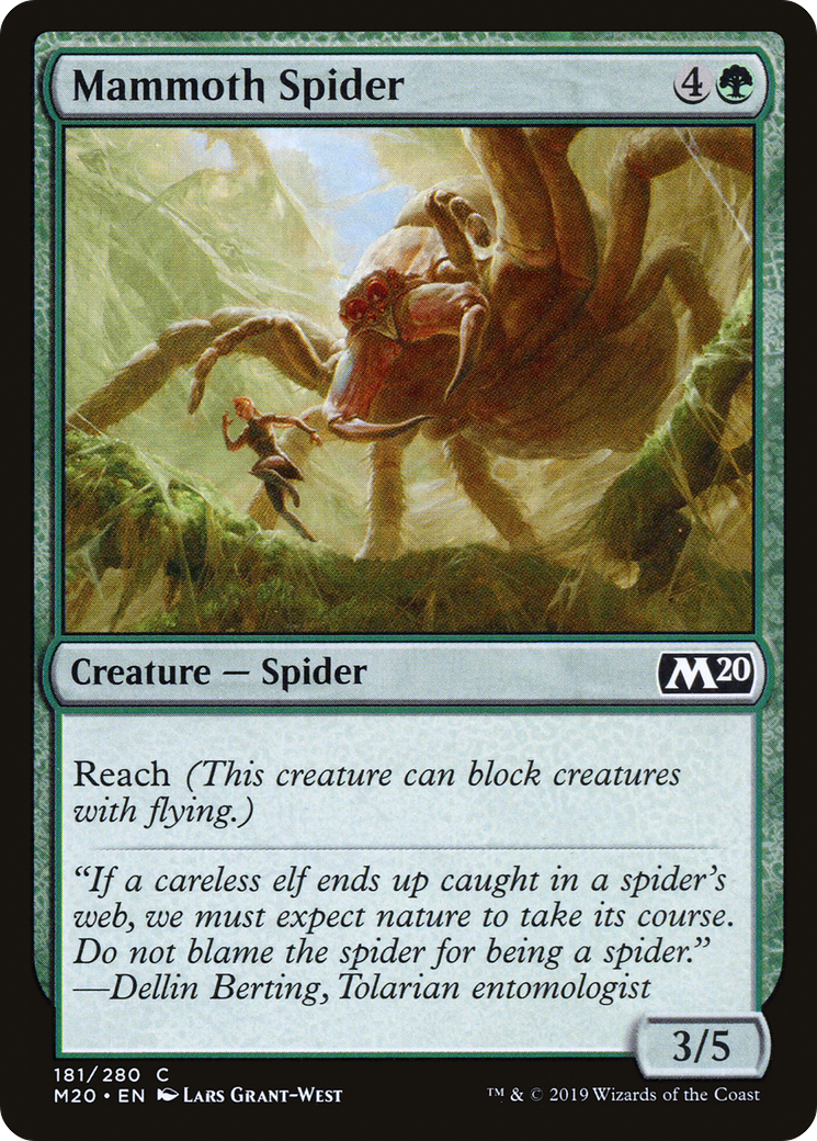 Mammoth Spider (M20-181) [Core Set 2020] Foil MTG Single Wizards of the Coast