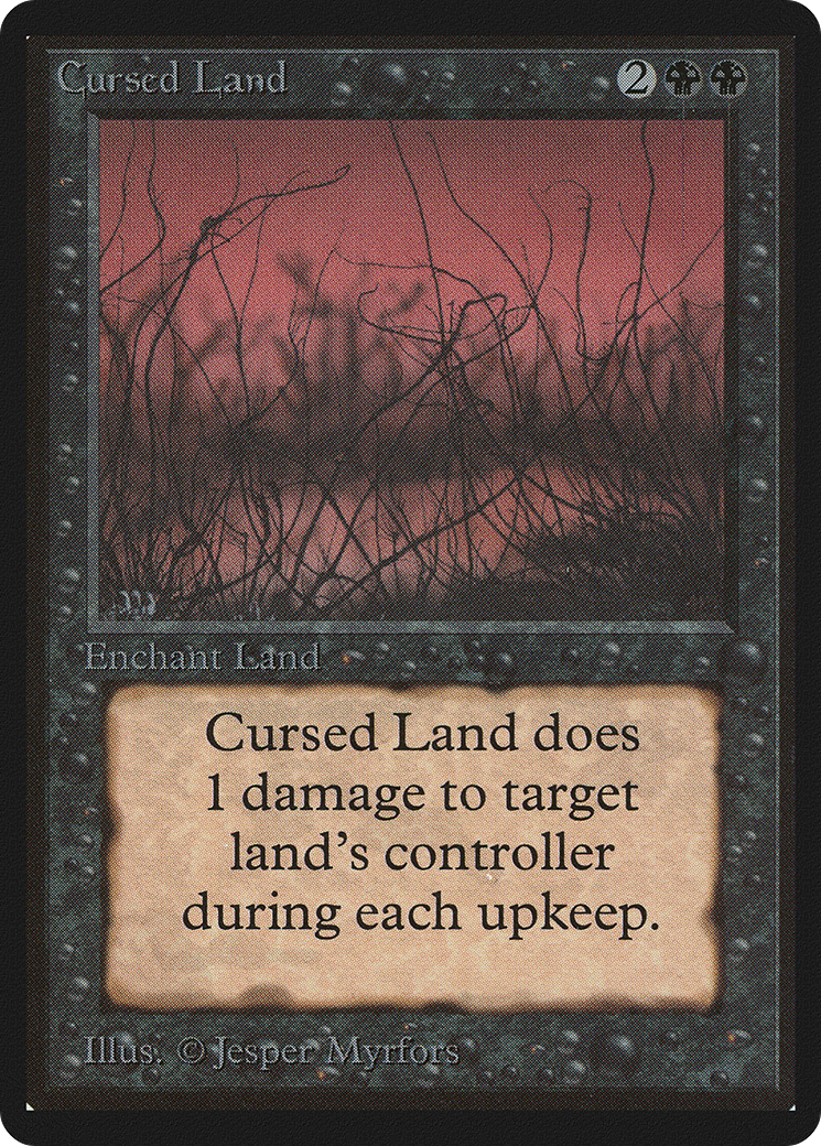 Cursed Land (LEB-) [Oldschool] Limited Edition Beta MTG Single Wizards of the Coast