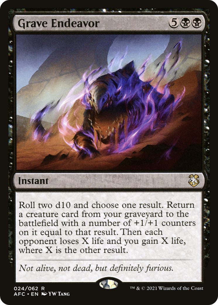 Grave Endeavor (AFC-024) [Forgotten Realms Commander] MTG Single Wizards of the Coast