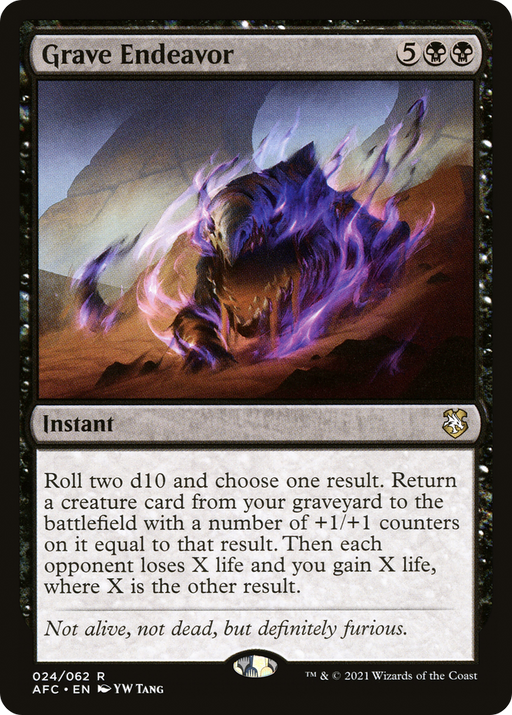 Grave Endeavor (AFC-024) [Forgotten Realms Commander] MTG Single Wizards of the Coast