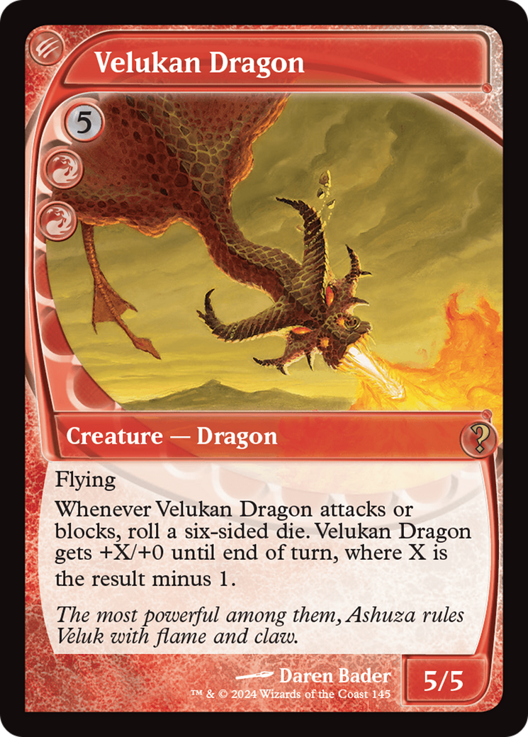 Velukan Dragon (Future Sight) (MB2-145) [Mystery Booster] Mystery Booster 2 Foil MTG Single Wizards of the Coast